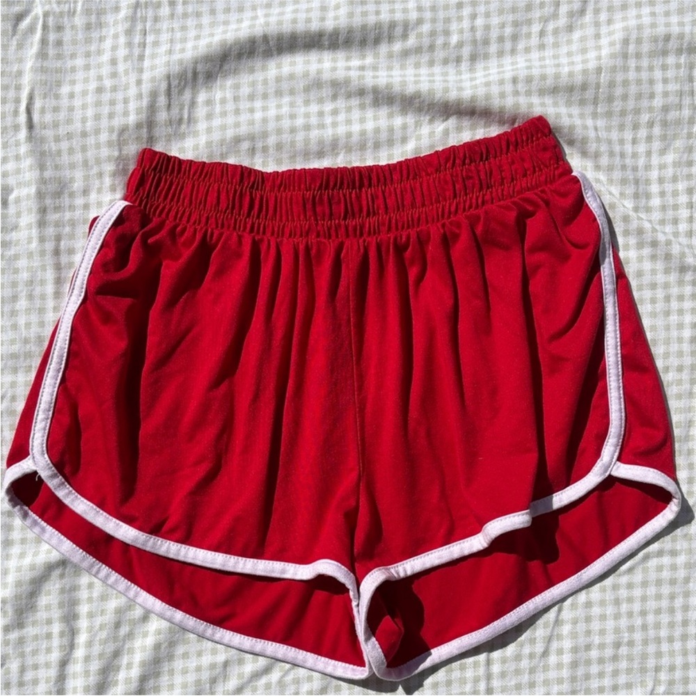 Vintage Athletic Shorts Women Medium Red